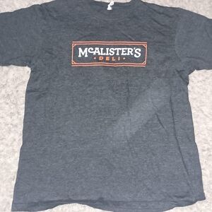 Women's McAlister Deli T-shirt Size Medium Color Gray Restaurant Worker...
